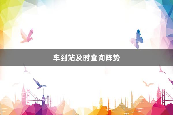 车到站及时查询阵势